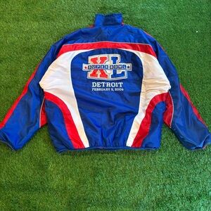 NFL Blue and Red Super Bowl Bomber Jacket